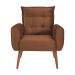 Poltrona Decorativa Alison Veludo Ferrugem