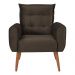 Poltrona Decorativa Alison Veludo Marrom