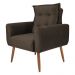 Poltrona Decorativa Alison Veludo Marrom