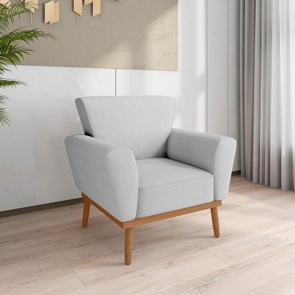 Poltrona Decorativa Balneária Linha Cinza