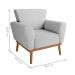 Poltrona Decorativa Balneária Linha Cinza