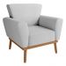 Poltrona Decorativa Balneária Linha Cinza