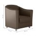 Poltrona Decorativa Classica Bauru Sintetico Marrom