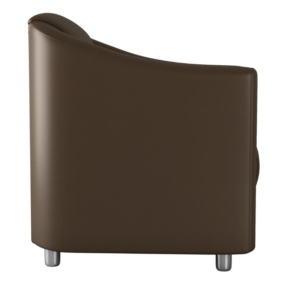 Poltrona Decorativa Classica Bauru Sintetico Marrom