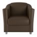 Poltrona Decorativa Classica Bauru Sintetico Marrom