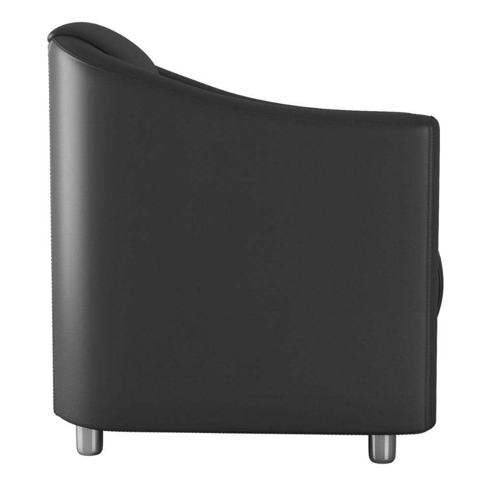 Poltrona Decorativa Classica Bauru Sintetico Preto