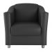Poltrona Decorativa Classica Bauru Sintetico Preto