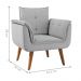 Poltrona Decorativa Japeri Linha Cinza