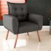 Poltrona Decorativa Vera Linho Chumbo