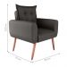Poltrona Decorativa Vera Linho Chumbo