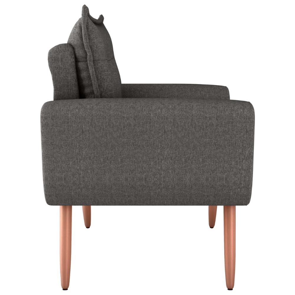 Poltrona Decorativa Vera Linho Chumbo