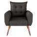 Poltrona Decorativa Vera Linho Chumbo