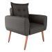 Poltrona Decorativa Vera Linho Chumbo