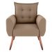 Poltrona Decorativa Vera Suede Bege