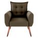 Poltrona Decorativa Vera Suede Cappuccino