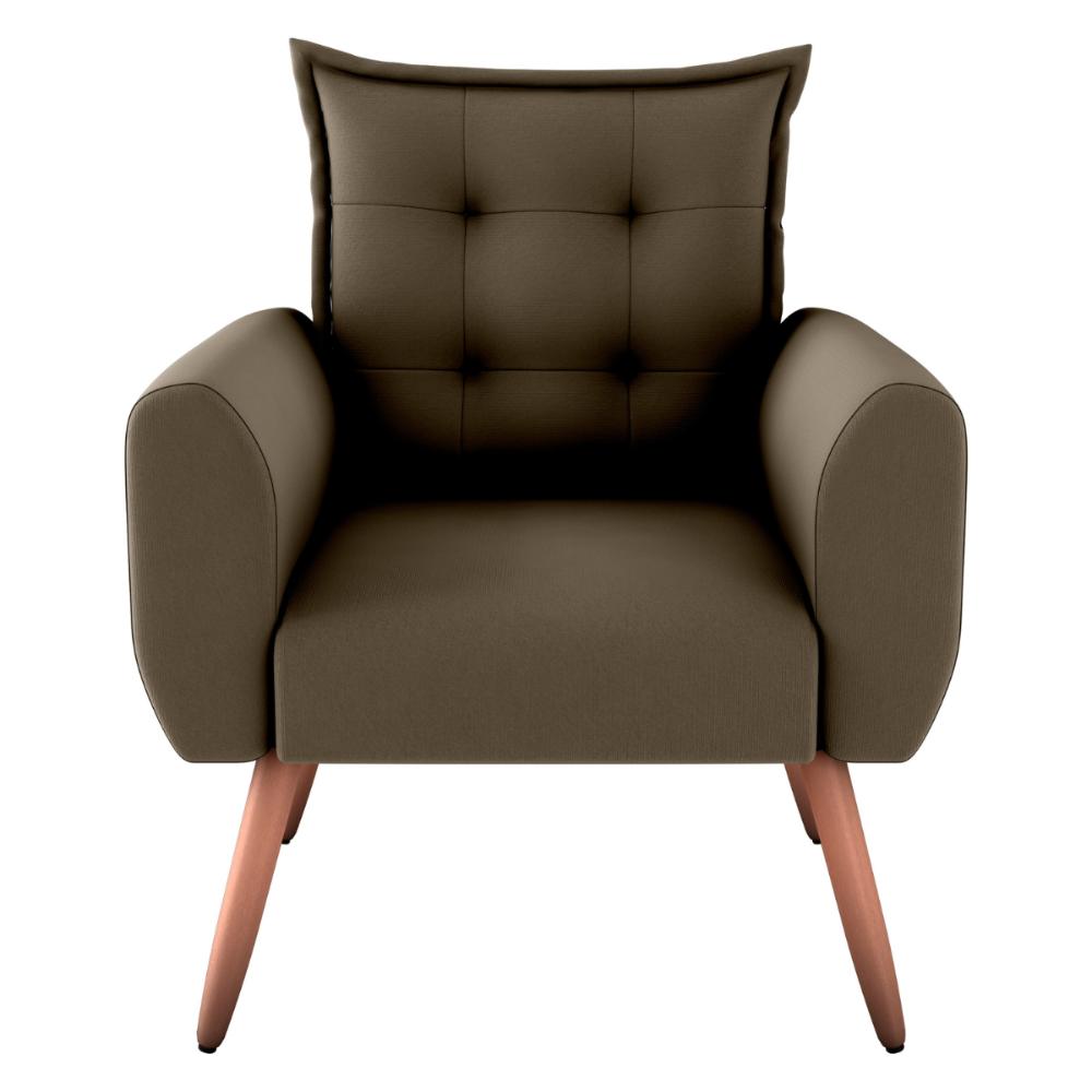 Poltrona Decorativa Vera Suede Cappuccino