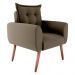 Poltrona Decorativa Vera Suede Cappuccino