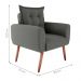 Poltrona Decorativa Vera Suede Cinza