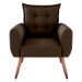 Poltrona Decorativa Vera Suede Marrom