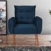 Poltrona Decorativa Vera Veludo Azul