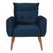 Poltrona Decorativa Vera Veludo Azul