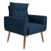 Poltrona Decorativa Vera Veludo Azul
