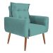 Poltrona Decorativa Vera Veludo Verde Menta