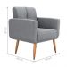 Poltrona Decorativa para Sala Lages Boucle Cinza