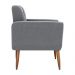 Poltrona Decorativa para Sala Lages Boucle Cinza
