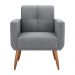 Poltrona Decorativa para Sala Lages Boucle Cinza
