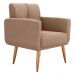 Poltrona Decorativa para Sala Lages Boucle Marrom