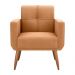 Poltrona Decorativa para Sala Lages Boucle Mostarda
