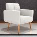 Poltrona Decorativa para Sala Lages Boucle Natural