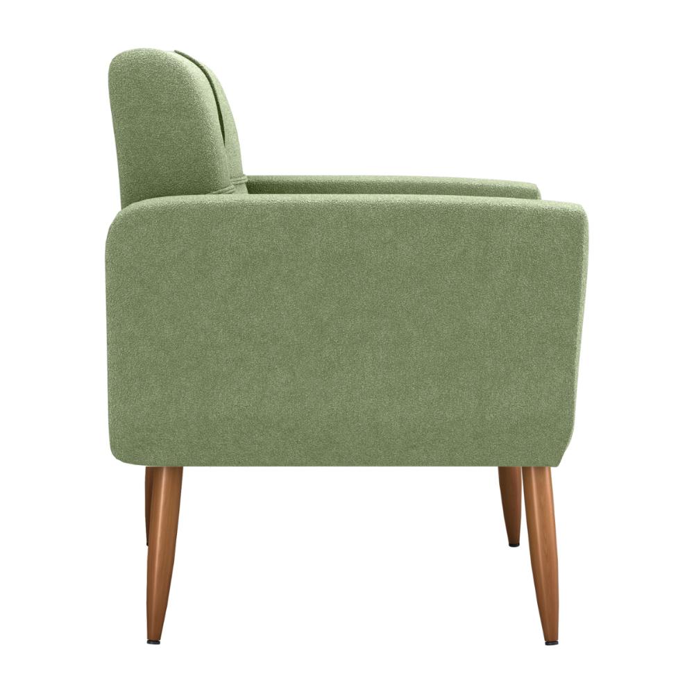 Poltrona Decorativa para Sala Lages Boucle Oliva