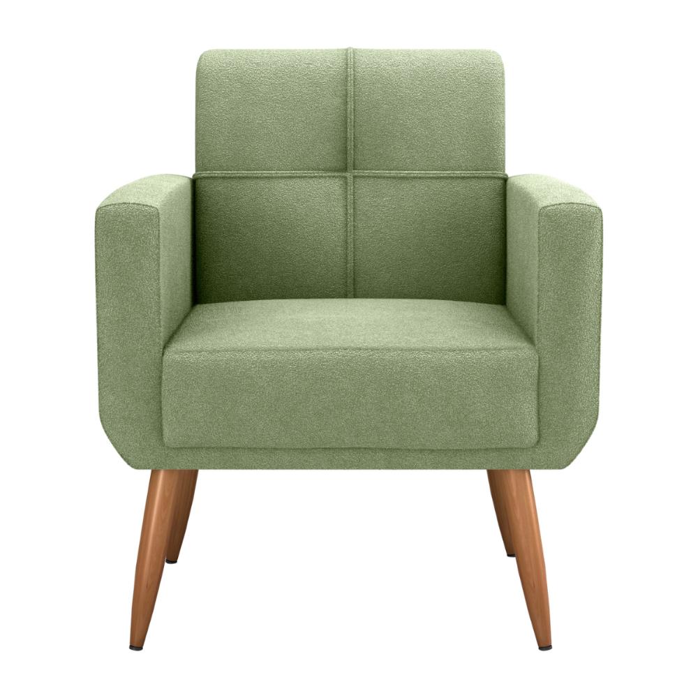 Poltrona Decorativa para Sala Lages Boucle Oliva