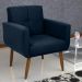 Poltrona Decorativa para Sala Lages Suede Azul