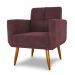Poltrona Decorativa para Sala Lages Veludo Rosê