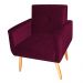 Poltrona Decorativa para Sala Lages Veludo Turkey Marsala