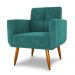 Poltrona Decorativa para Sala Lages Veludo Verde Menta