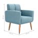 Poltrona Decorativa para Sala Lilian Boucle Azul