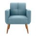 Poltrona Decorativa para Sala Lilian Boucle Azul