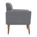 Poltrona Decorativa para Sala Lilian Boucle Cinza
