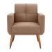 Poltrona Decorativa para Sala Lilian Boucle Marrom
