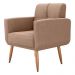 Poltrona Decorativa para Sala Lilian Boucle Marrom