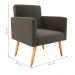 Poltrona Decorativa para Sala Luan Suede Cappuccino