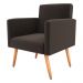 Poltrona Decorativa para Sala Luan Suede Marrom