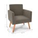 Poltrona Decorativa para Sala Luan Veludo Cappuccino