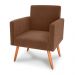 Poltrona Decorativa para Sala Luan Veludo Ferrugem