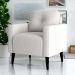 Poltrona Decorativa para Sala Luis Boucle Bege