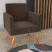 Poltrona Decorativa para Sala Pará Veludo Marrom